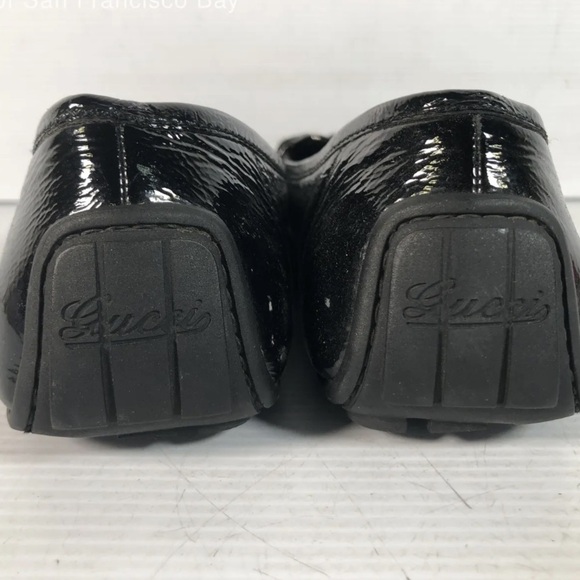 Gucci horse bit loafers/drivers in black leather and gunmetal hardware size 38.5 - Picture 5 of 10